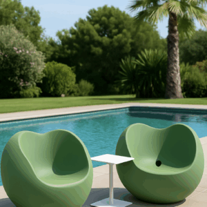 Fauteuil design extérieur en polyéthylène