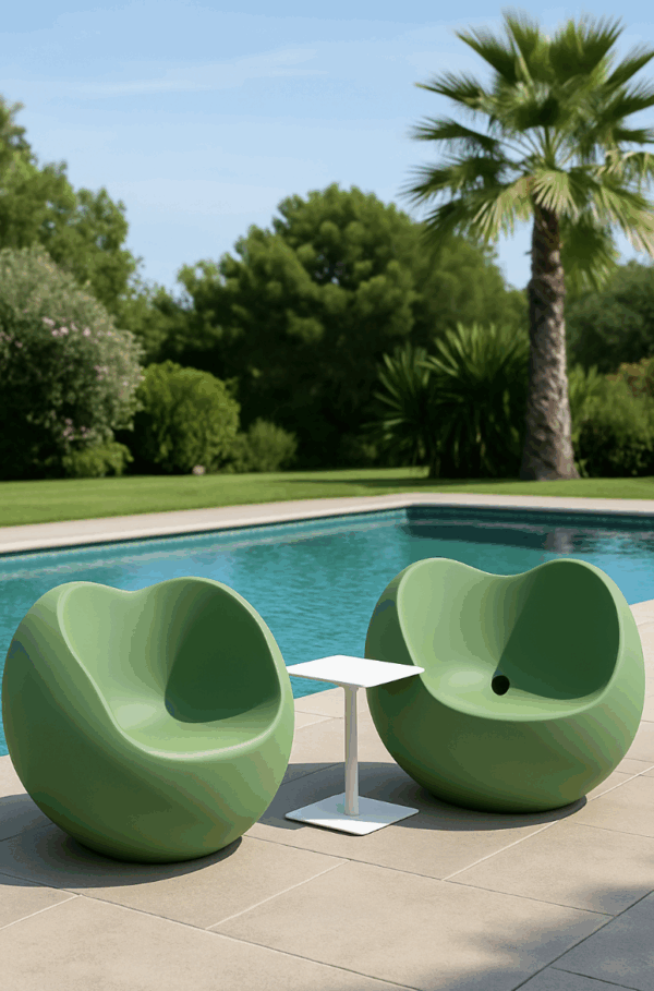 Fauteuil design extérieur en polyéthylène