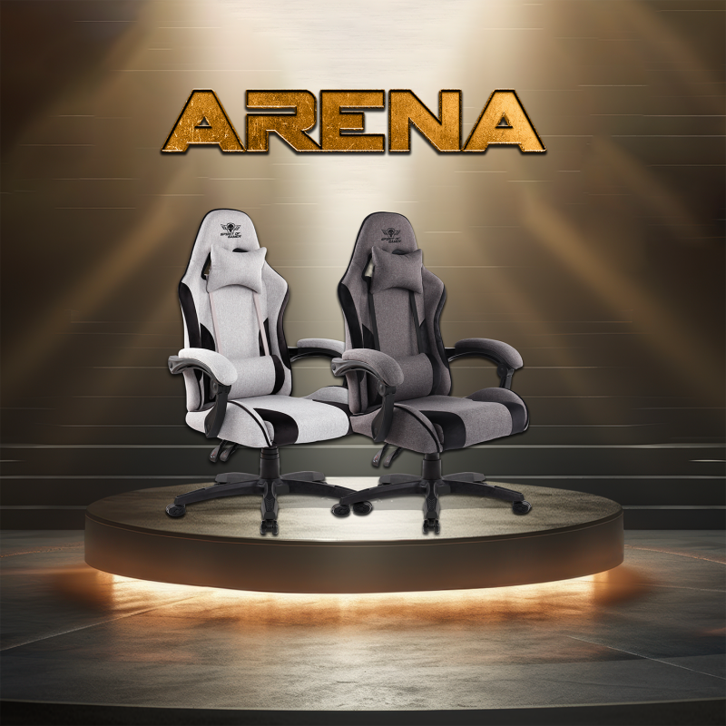Siège gaming ARENA LIGHT GREY – Confort moelleux & design sportif – Image 9
