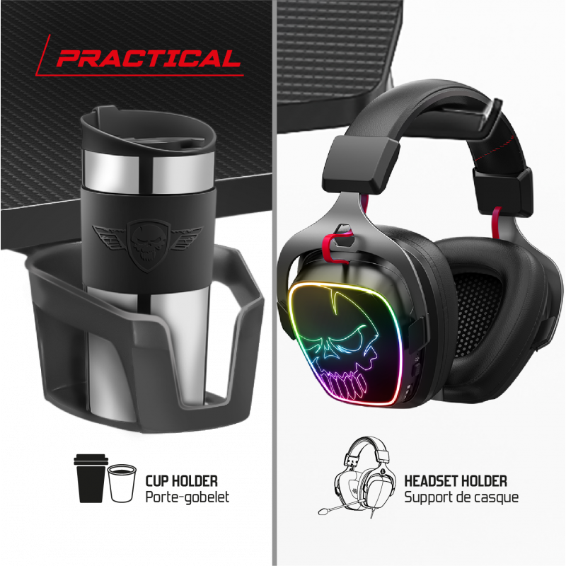 Bureau gaming HEADQUARTER 600 – Bureau d’angle RGB (droit ou gauche) avec espace XXL 160×100 cm – Image 5