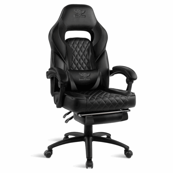 Siège gaming MUSTANG BLACK – Confort capitonné & performance 135°/160°