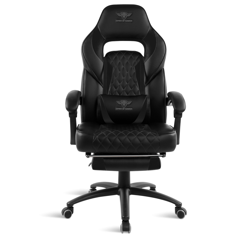Siège gaming MUSTANG BLACK – Confort capitonné & performance 135°/160° – Image 2
