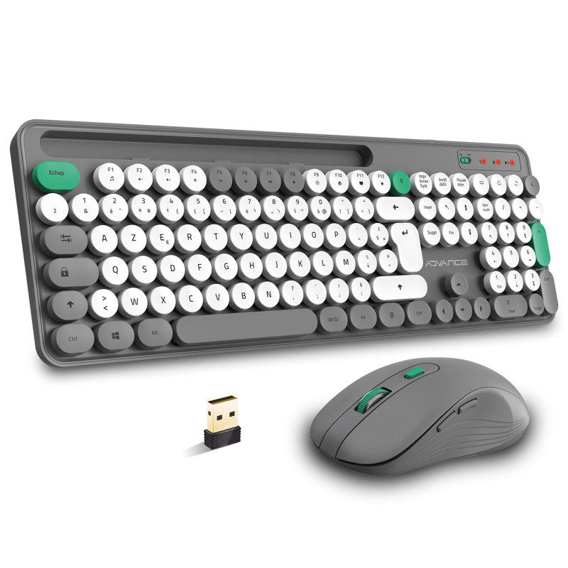 PEP’S Wireless – Ensemble clavier souris sans fil design pastel – Image 3
