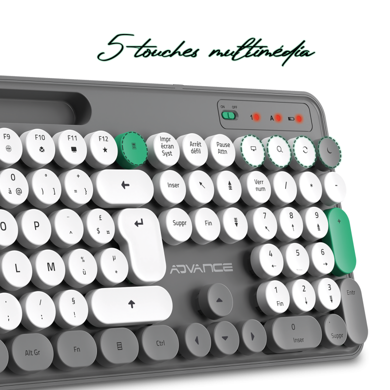 PEP’S Wireless – Ensemble clavier souris sans fil design pastel – Image 7