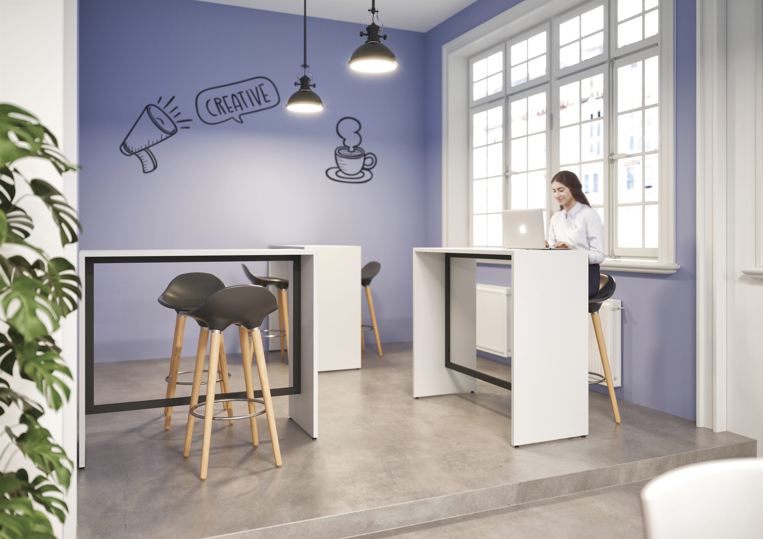 Tables hautes DÉTENTE – Mobilier coworking convivial et fonctionnel – Image 2