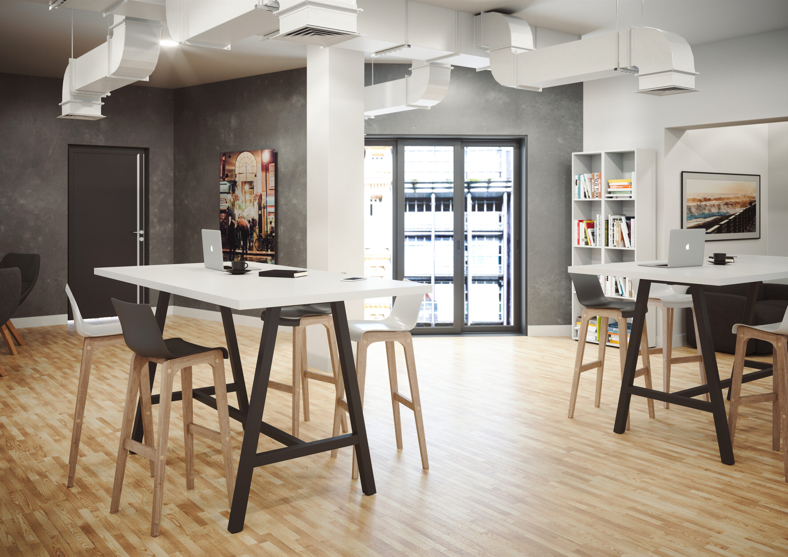 Tabouret DÉTENTE dossier haut – Assise haute ergonomique pour espaces professionnels – Image 3