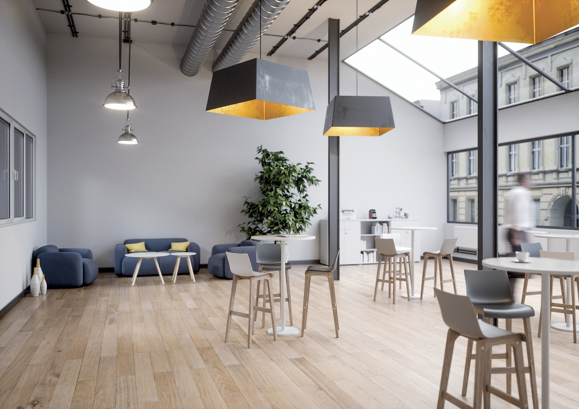 Tabouret DÉTENTE dossier haut – Assise haute ergonomique pour espaces professionnels – Image 4